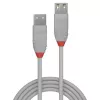 Lindy 2 m USB 2.0 tipo A ilginimo laidas, Anthra Line, pilka