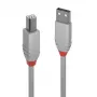Lindy 0,5 m USB 2.0 Type A–B laidas, Anthra Line, pilka