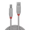 Lindy 0,5 m USB 2.0 Type A–B laidas, Anthra Line, pilka