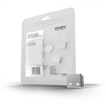 Lindy USB prievado blokatorius (be rakto) 10 vnt. baltos spalvos