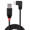 Lindy 2 m USB 2.0 laidas - USB A į Micro-B, 90 laipsnių stačiu kampu