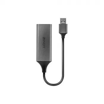 Lindy USB 3.0 Gigabit Ethernet keitiklis, laidinis, USB, Ethernet, 5000 Mbit/s, sidabrinis