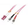 Lindy 46350 InfiniBand / šviesolaidinis kabelis 1 m LC ST Rožinis