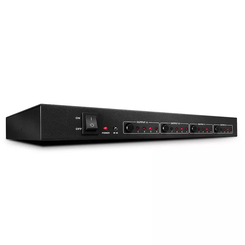 Lindy 4x4 HDMI 4K60 Matrica, HDMI, 4x HDMI, Metalas, 1080p, 2160p, DTS-HD, Dolby TrueHD, 12 V