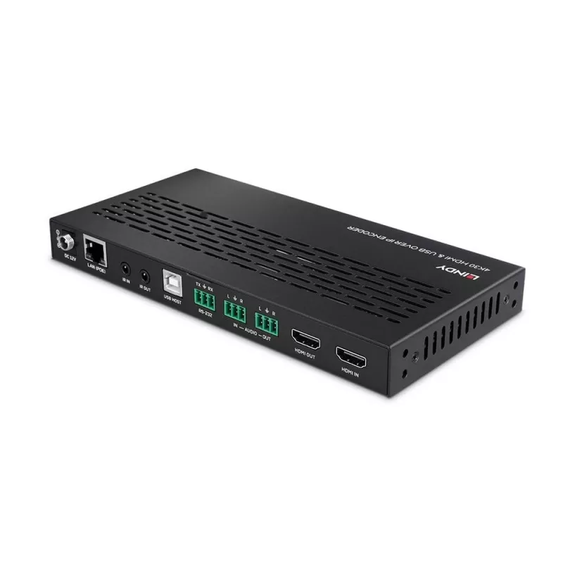 AV siųstuvas Lindy 4K30 HDMI ir USB per IP sistema – Enkoderis 3840 x 2160 pikselių
