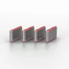 USB Type C prievado blokavimo raktas Lindy, 4 vnt., rožiniai