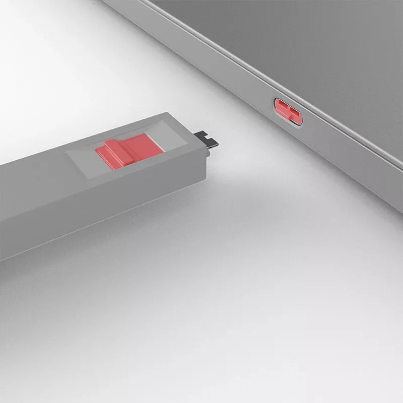 USB Type C prievado blokavimo raktas Lindy, 4 vnt., rožiniai