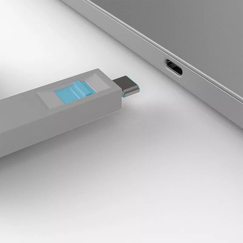 USB Type-C prievado blokatorius Lindy raktų rinkinys 4 vnt. mėlyni
