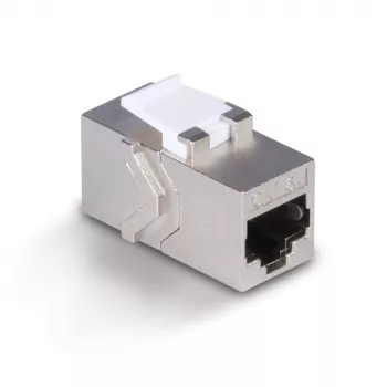 Lindy CAT 6A moteriškas keystone jungtuvas RJ-45 plokščias metalinis 1 vnt.