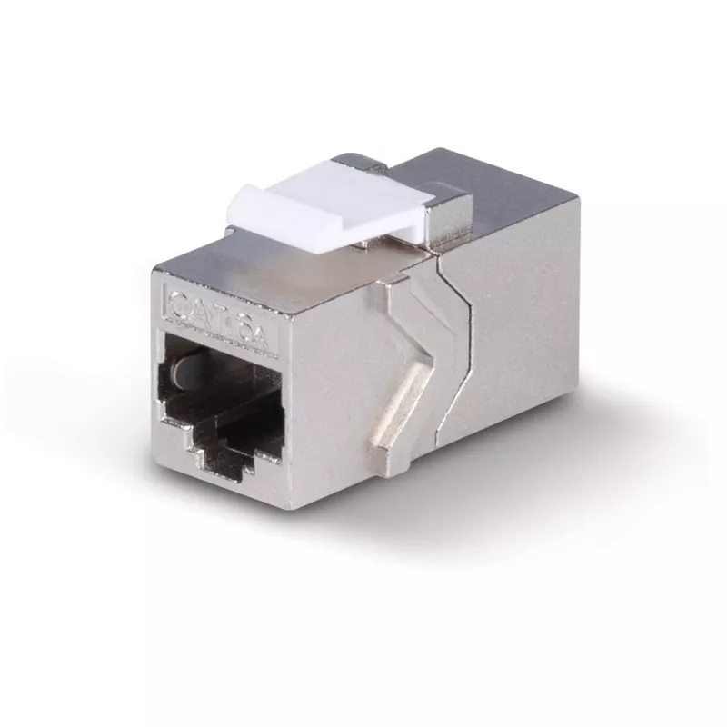 Lindy CAT 6A moteriškas keystone jungtuvas RJ-45 plokščias metalinis 1 vnt.
