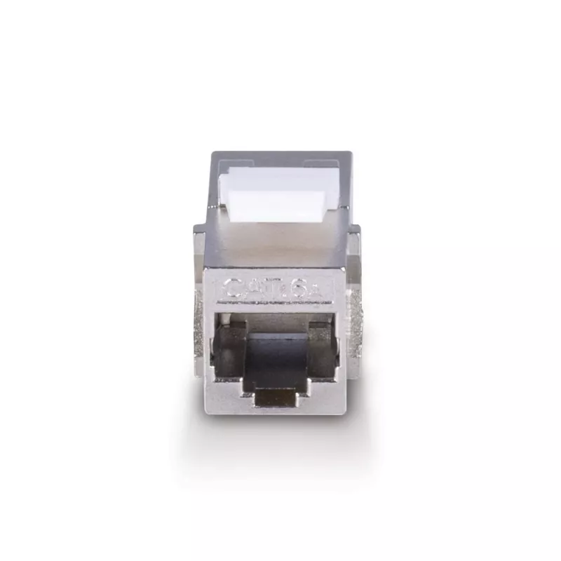 Lindy CAT 6A moteriškas keystone jungtuvas RJ-45 plokščias metalinis 1 vnt.