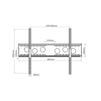Fiksuotas TV laikiklis ant sienos Hagor WH 85 F-HD 2.79 m (110 colių) Juodas