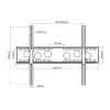 Hagor WH 85 T-HD televizoriaus sieninis laikiklis, 55–110 colių (140–279 cm), VESA 800x600, iki 125 kg, pasvirantis, juodas