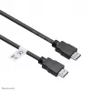 Neomounts HDMI35MM HDMI laidas - 10 metrų, 10 m, HDMI A tipo (standartinis), HDMI A tipo (standartinis), 10.2 Gbit/s, Juoda