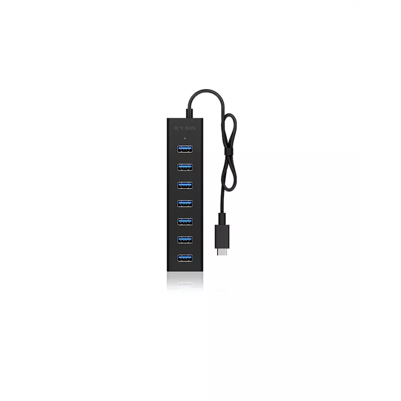 ICY BOX IB-HUB1700-C3 USB 3.2 Gen 1 (3.1 Gen 1) Type-C 5000 Mbit/s Juodas