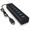 ICY BOX IB-HUB1700-C3 USB 3.2 Gen 1 (3.1 Gen 1) Type-C 5000 Mbit/s Juodas