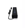 ICY BOX IB-HUB1700-C3 USB 3.2 Gen 1 (3.1 Gen 1) Type-C 5000 Mbit/s Juodas