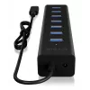 ICY BOX IB-HUB1700-C3 USB 3.2 Gen 1 (3.1 Gen 1) Type-C 5000 Mbit/s Juodas