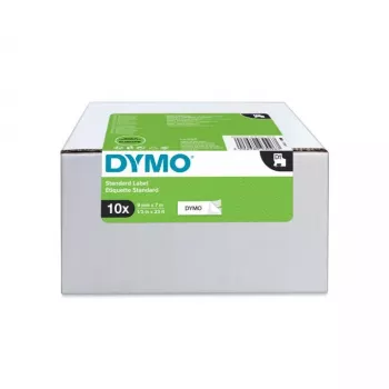 DYMO Authentic D1 lipdukai | 9 mm x 7 m ritė | juodas spaudinys ant balto | savaime lipnūs lipdukai LabelManager etikečių spausdintuvams | 10 vnt.