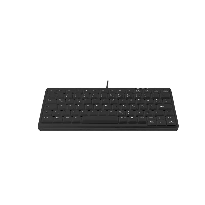 Cherry Active Key AK-4100-U-B/GE mini klaviatūra su USB laidu, vokiškas išdėstymas, juoda