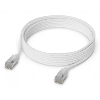 Suvienytinis tinklo kabelis UBIQUITI UACC-CABLE-PATCH-EL-C6A-5M-W Cat6a 5 m RJ-45 peršviečiamas baltas