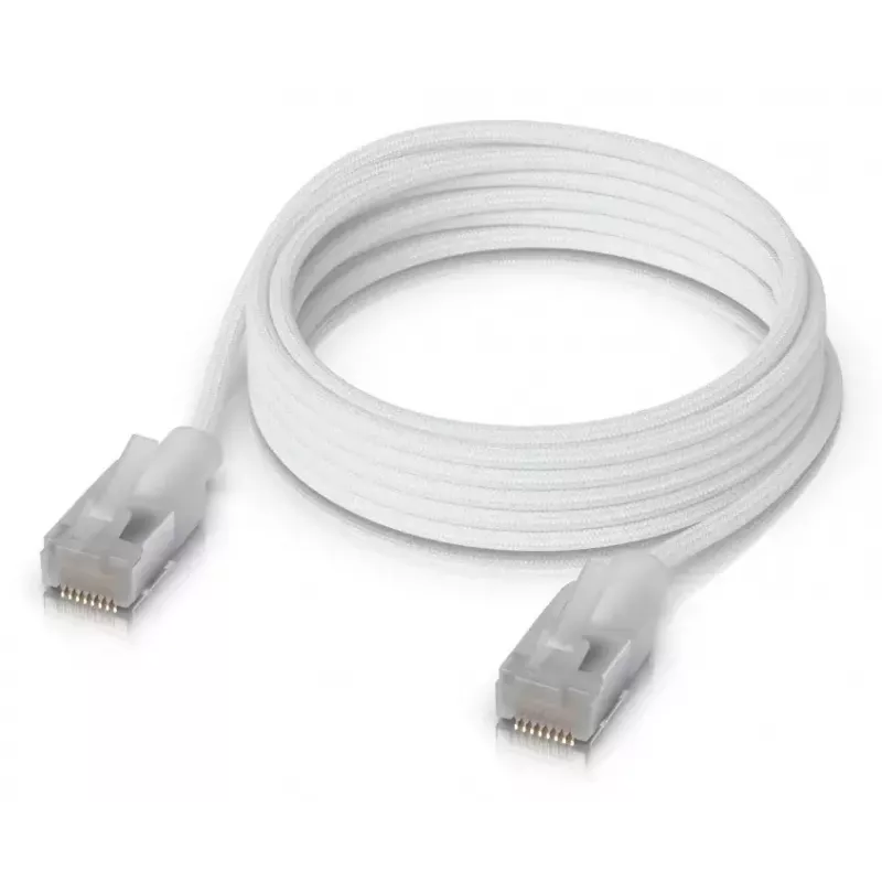 Tinklo laidas Ubiquiti UACC-Cable-Patch-EL-C6A-2M-W RJ-45 Cat6a 2 m permatoma balta