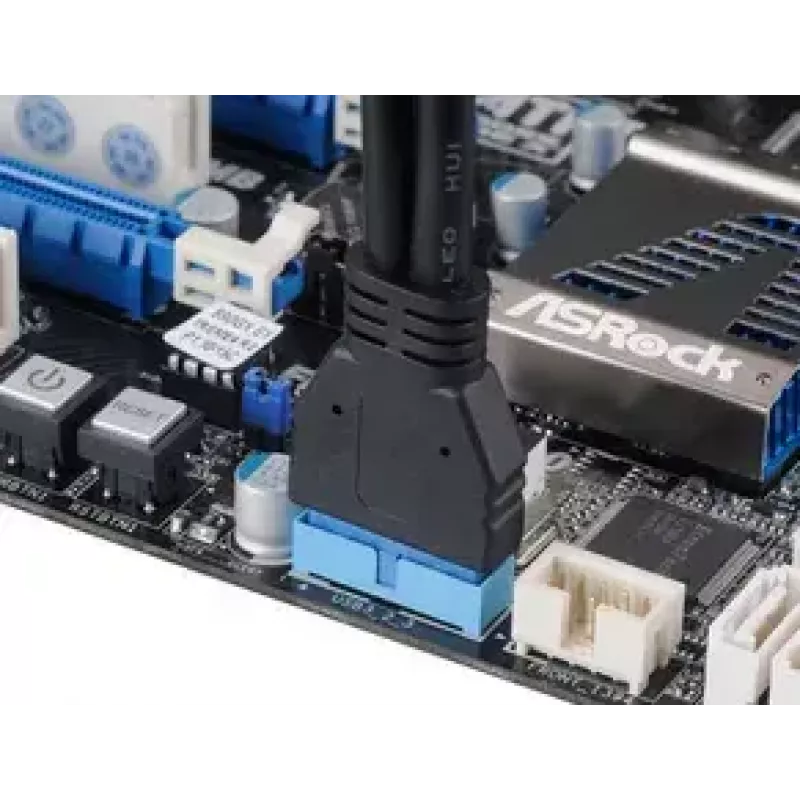 USB laidas 2 x USB A Akasa AK-CBUB09-15BK Juoda
