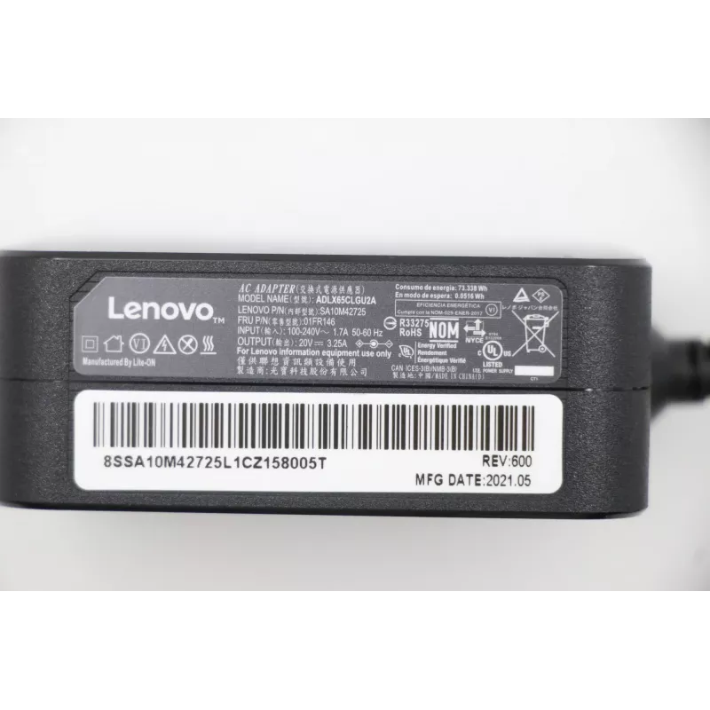 Lenovo 01FR146 maitinimo adapteris 65 W juodas