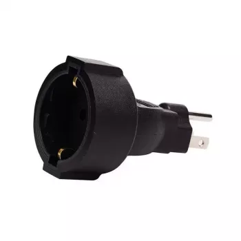 MicroConnect PETRAVEL3 kištukinis adapteris B tipas į F tipą juodas