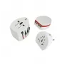 Microconnect PETRAVEL12 universalus kelioninis adapteris su USB įkrovikliu balta