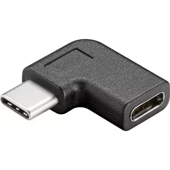 MicroConnect USB3.1CCMF USB-C lyties keitiklis, stačiu kampu, juodas