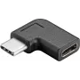 MicroConnect USB3.1CCMF USB-C lyties keitiklis, stačiu kampu, juodas