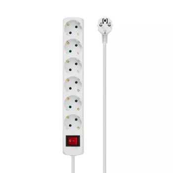 Microconnect GRU0065W ilginimo laidas 5 m, 6 kištukiniai lizdai, vidaus naudojimui, baltas