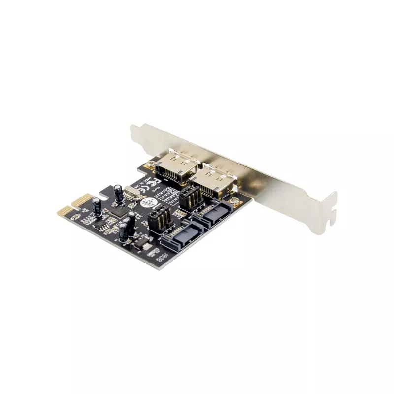 Microconnect MC-SATA3-T4 vidinis SATA adapteris su PCI Express 2.0 sąsaja, 2x SATA III 6 Gb/s