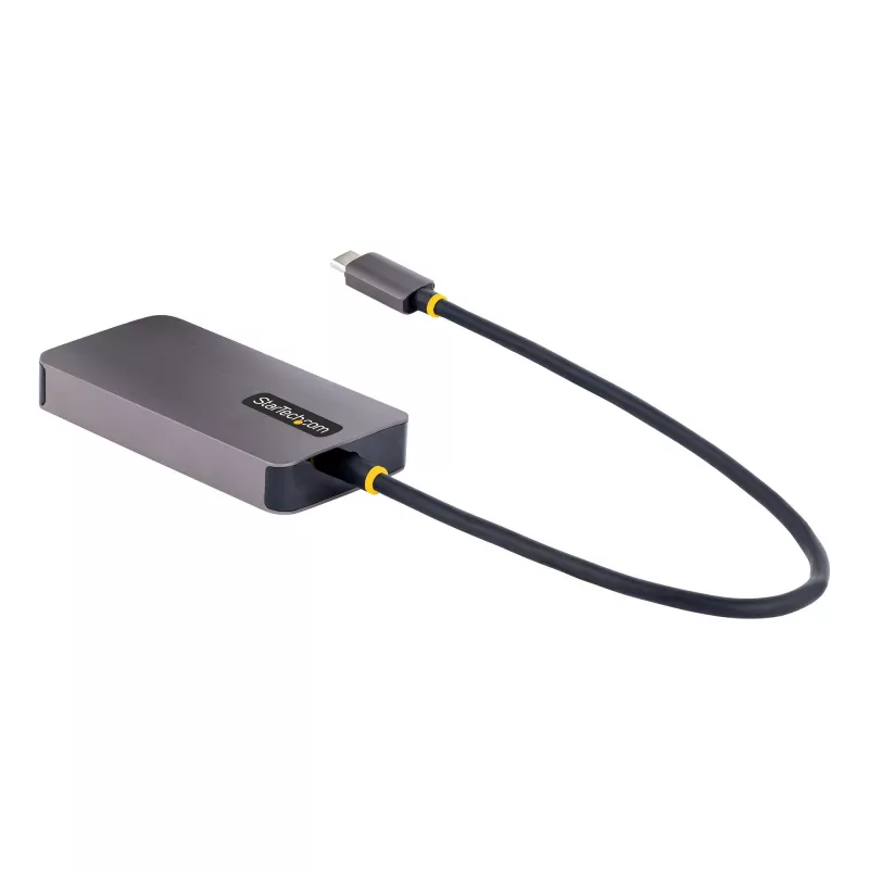 „StarTech.com“ USB-C vaizdo adapteris, USB-C į HDMI DVI VGA, iki 4K 60Hz, aliuminis, kelių prievadų vaizdo adapteris, suderinamas su „Thunderbolt 3 / 4“, USB Type-C kelioninis adapteris