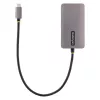 „StarTech.com“ USB-C vaizdo adapteris, USB-C į HDMI DVI VGA, iki 4K 60Hz, aliuminis, kelių prievadų vaizdo adapteris, suderinamas su „Thunderbolt 3 / 4“, USB Type-C kelioninis adapteris
