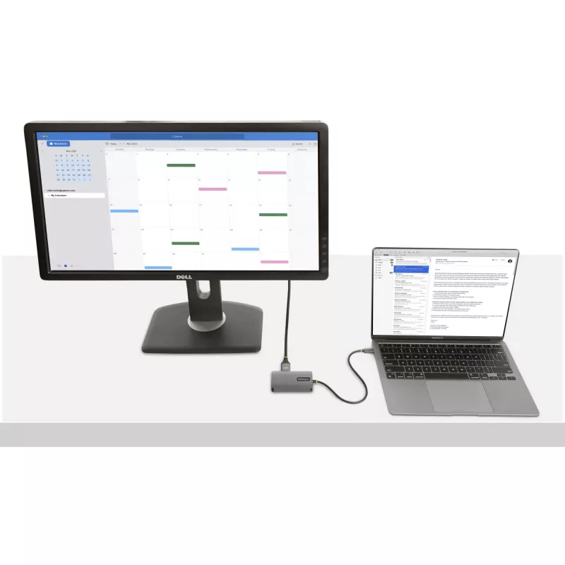 „StarTech.com“ USB-C vaizdo adapteris, USB-C į HDMI DVI VGA, iki 4K 60Hz, aliuminis, kelių prievadų vaizdo adapteris, suderinamas su „Thunderbolt 3 / 4“, USB Type-C kelioninis adapteris