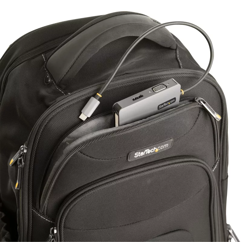 „StarTech.com“ USB-C vaizdo adapteris, USB-C į HDMI DVI VGA, iki 4K 60Hz, aliuminis, kelių prievadų vaizdo adapteris, suderinamas su „Thunderbolt 3 / 4“, USB Type-C kelioninis adapteris