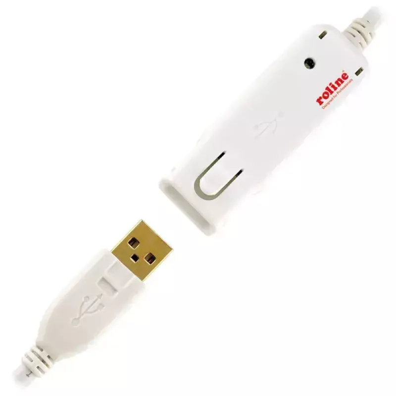 USB 2.0 aktyvus kartotuvinis ilginimo kabelis ROLINE 12.04.1085 12 m