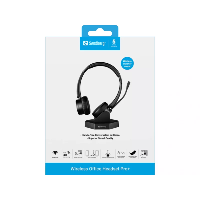 Ausinės Sandberg Wireless Office Headset Pro+