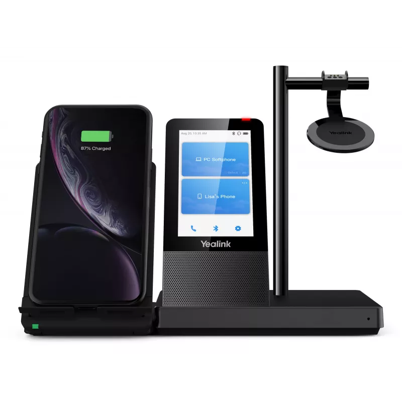 Yealink WH66 Mono belaidė UC-DECT ausinė, biuro/skambučių centrui, 20–20000 Hz, 80 g, juoda