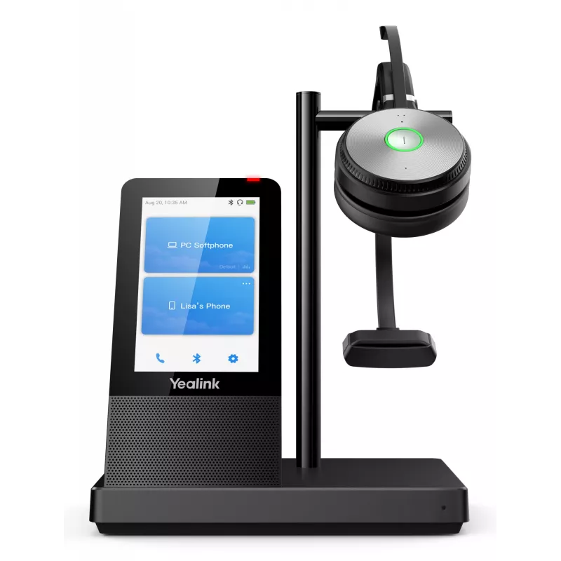 Yealink WH66 Mono belaidė UC-DECT ausinė, biuro/skambučių centrui, 20–20000 Hz, 80 g, juoda