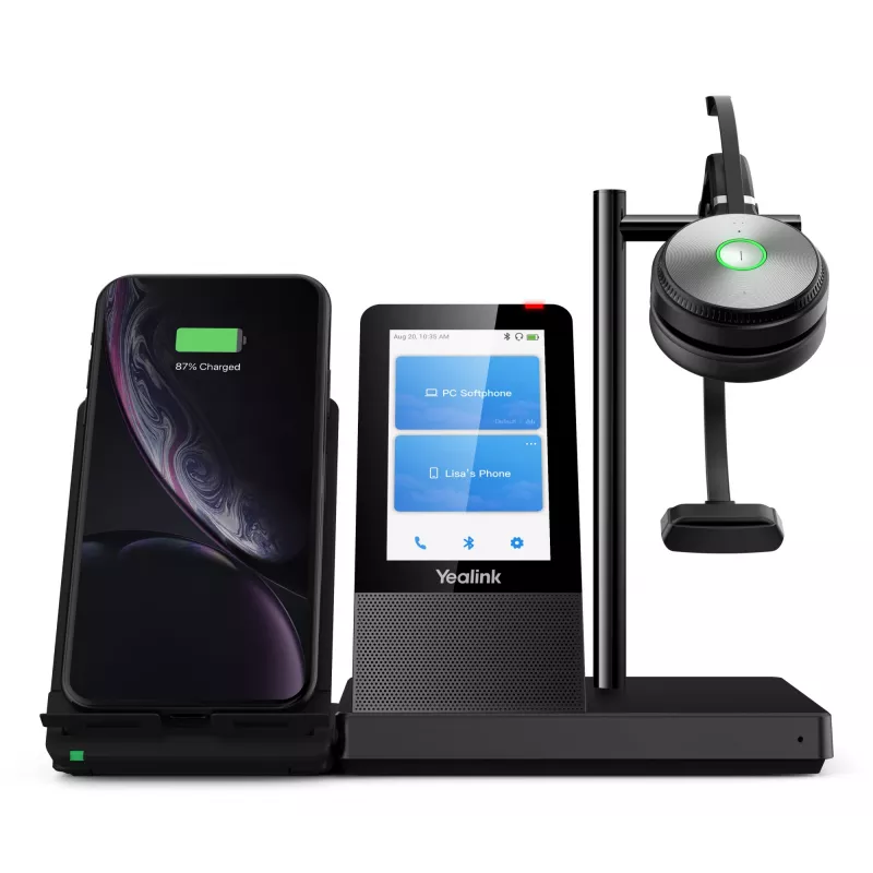 Yealink WH66 Mono belaidė UC-DECT ausinė, biuro/skambučių centrui, 20–20000 Hz, 80 g, juoda