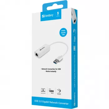 USB tinklo adapteris Sandberg USB3.0 Gigabit tinklo adapteris