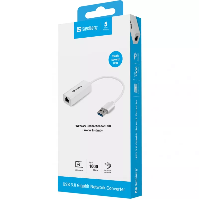 USB tinklo adapteris Sandberg USB3.0 Gigabit tinklo adapteris