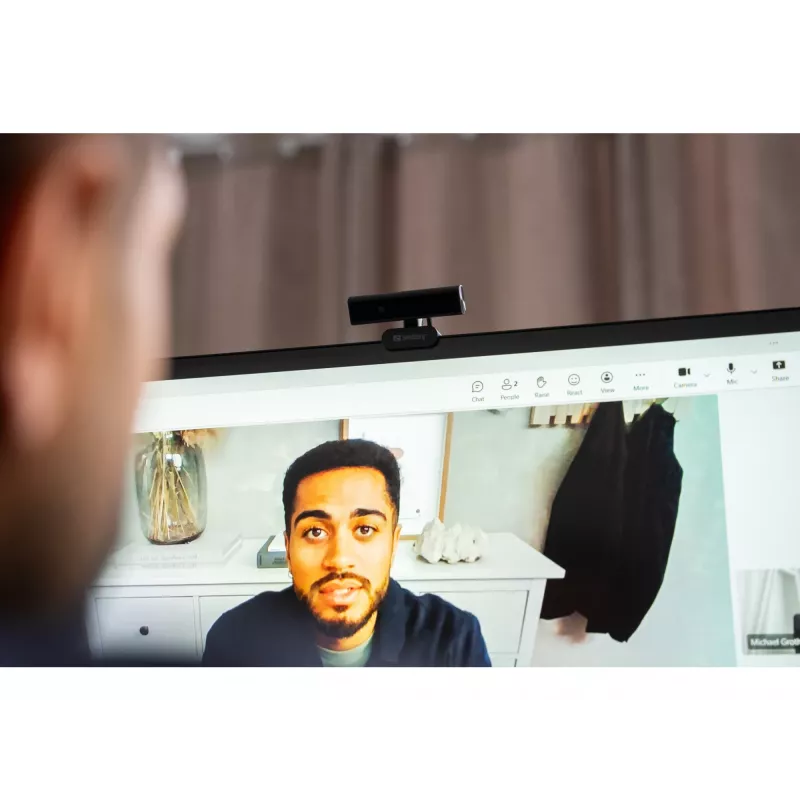 Internetinė kamera Sandberg Face-ID Webcam Mini 2 MP Full HD USB-C juoda