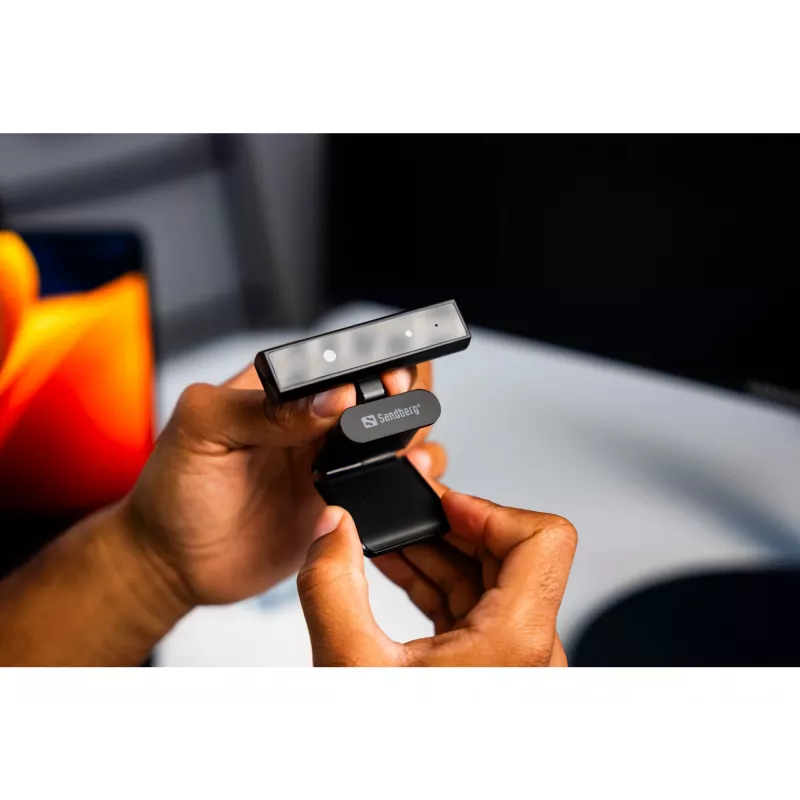 Internetinė kamera Sandberg Face-ID Webcam Mini 2 MP Full HD USB-C juoda