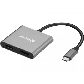 Sandberg USB-C Dock 2xHDMI+USB+PD Maksimali raiška 3840x2160