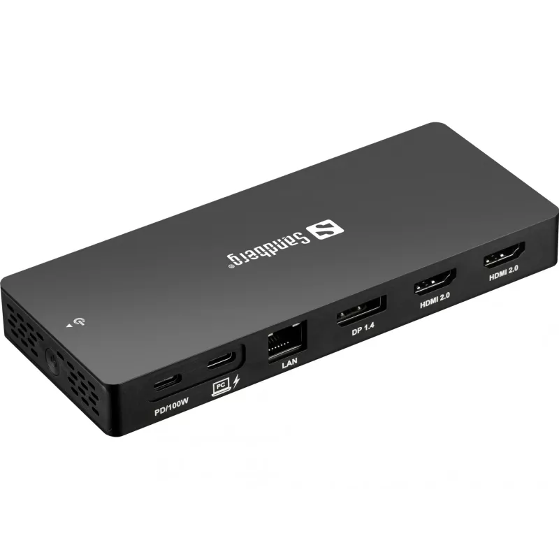 Sandberg USB-C 13-in-1 Docking Station Pro, laidinis, USB 3.2 Gen 1 Type-C