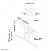 Neomounts PLASMA-C100 lubinis monitoriaus/TV laikiklis 37-75 col. - aukštis 67-107 cm